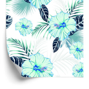 Tapete Hibiskusblüten Und -Blätter