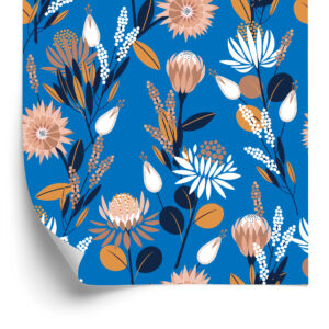 Tapete Farbenfrohe Blumen