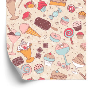 Tapete Süßigkeiten In Pastellfarben