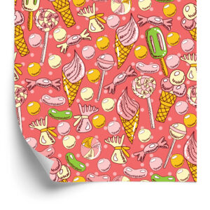 Tapete Bunte Süßigkeiten Und Eis