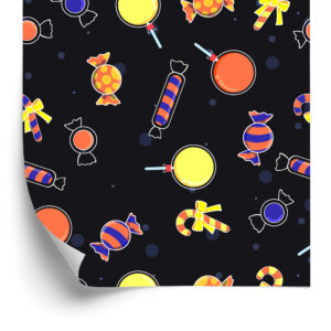 Tapete Bunte Süßigkeiten Für Halloween