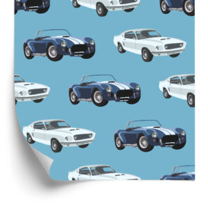 Tapete Für Kinder - Zeitlose Autos Im Retro-Stil
