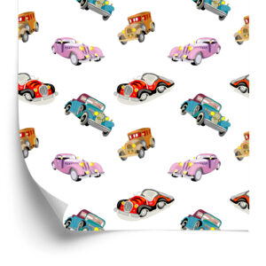 Tapete Für Kinder - Bunte Retro-Autos