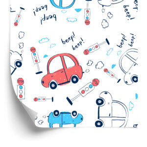 Tapete Autos, Autos, Wolken, Fürs Kinderzimmer