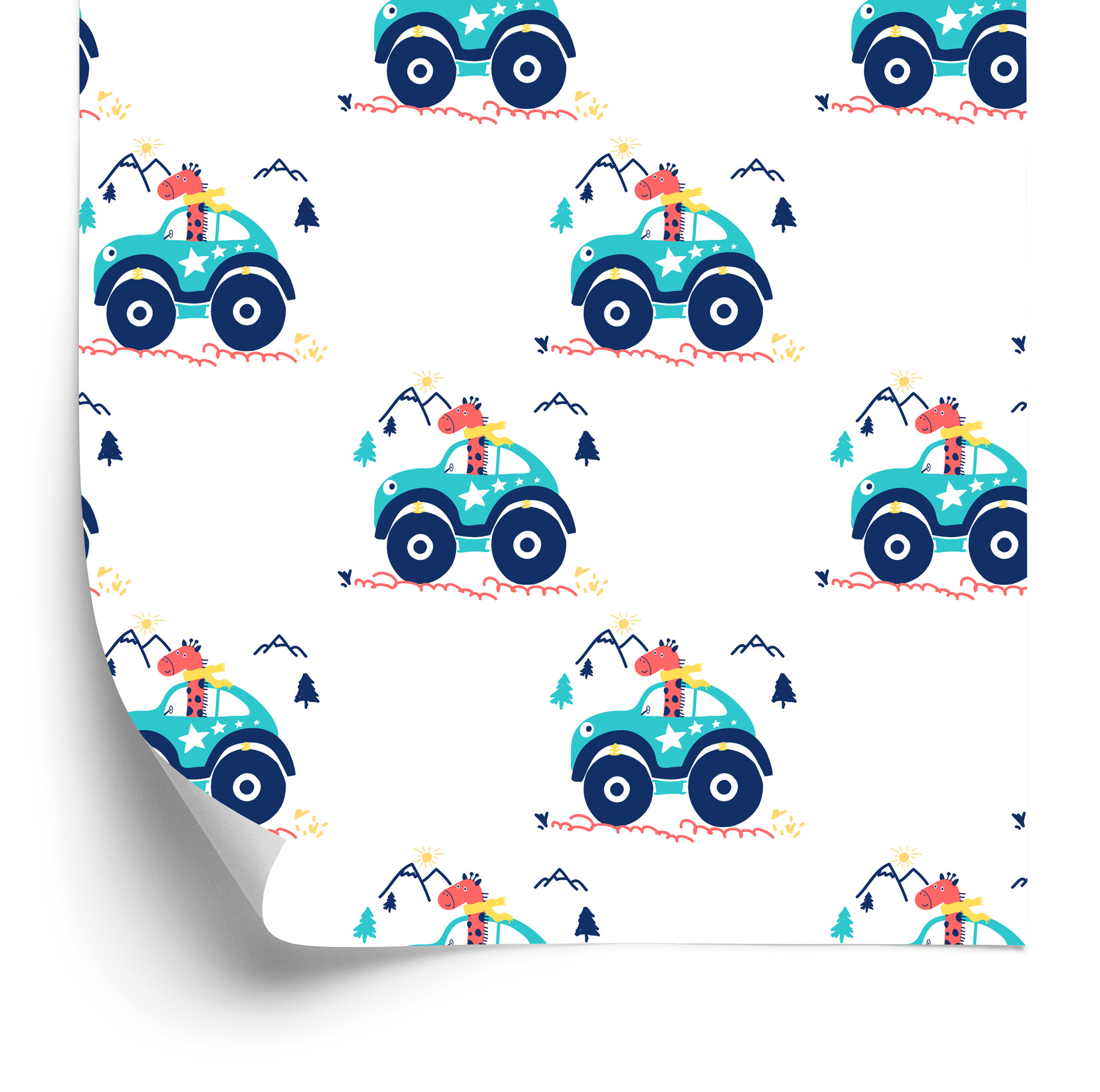 Tapete Geländewagen Bis Zum Kinderzimmer
