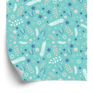 Tapete Bunte Blätter Und Blumen