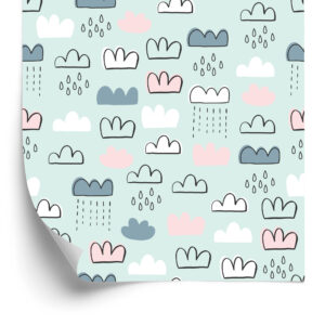 Tapete Für Kinder - Bunte Regenwolken