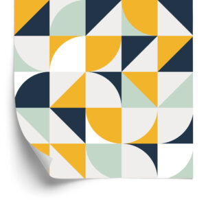 Tapete Bunte Muster Im Retro-Stil