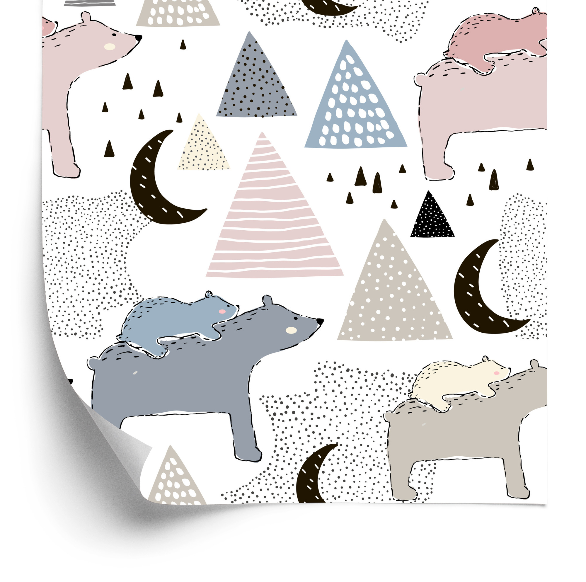 Tapete Für Kinder - Teddybären In Den Bergen