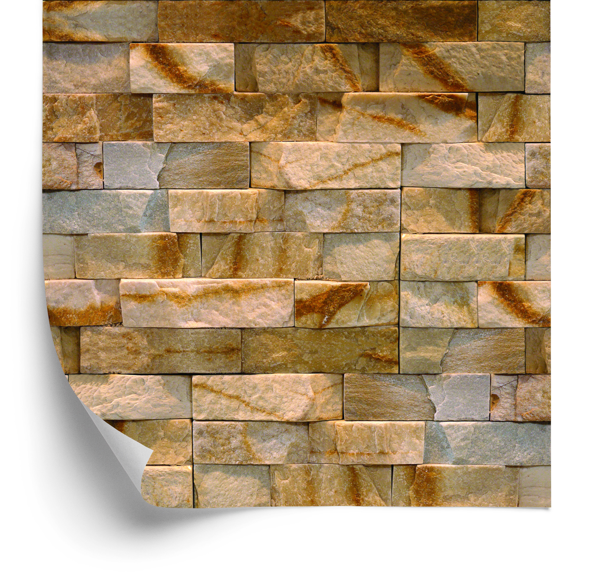 Tapete Dekorativer Steinziegel