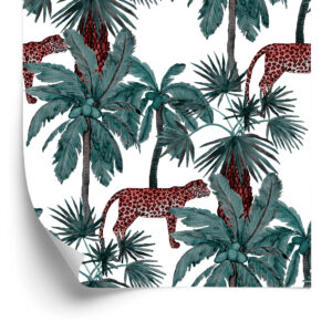 Tapete Wilde Katzen Und Palmen