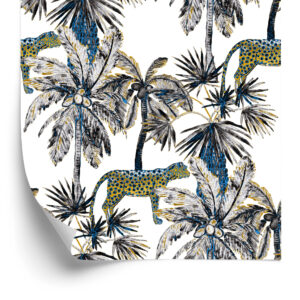 Tapete Wilde Katzen Und Palmen