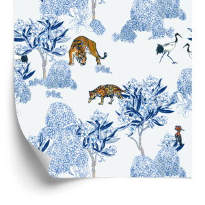 Tapete Vögel Und Tigerbäume