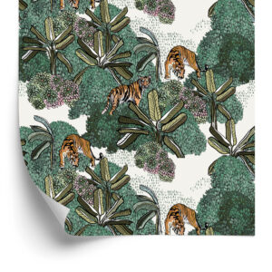 Tapete Tiger Und Pflanzen