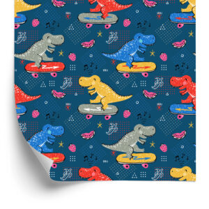 Tapete Skateboards Krokodile Für Ein Kinderzimmer