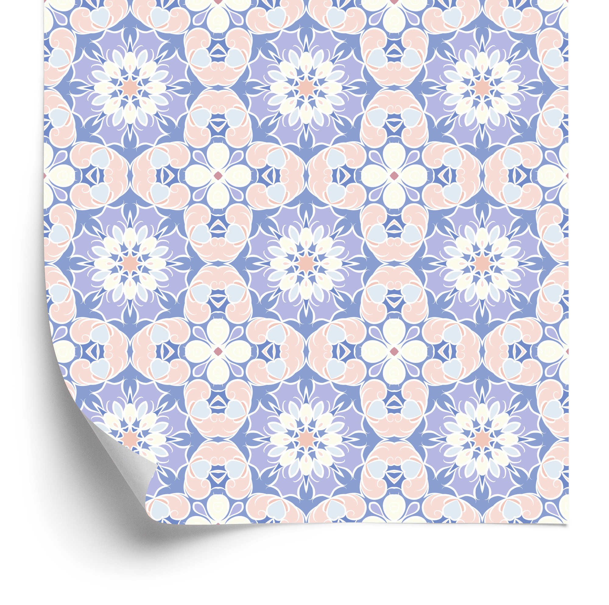 Tapete Buntes Blumenmosaik