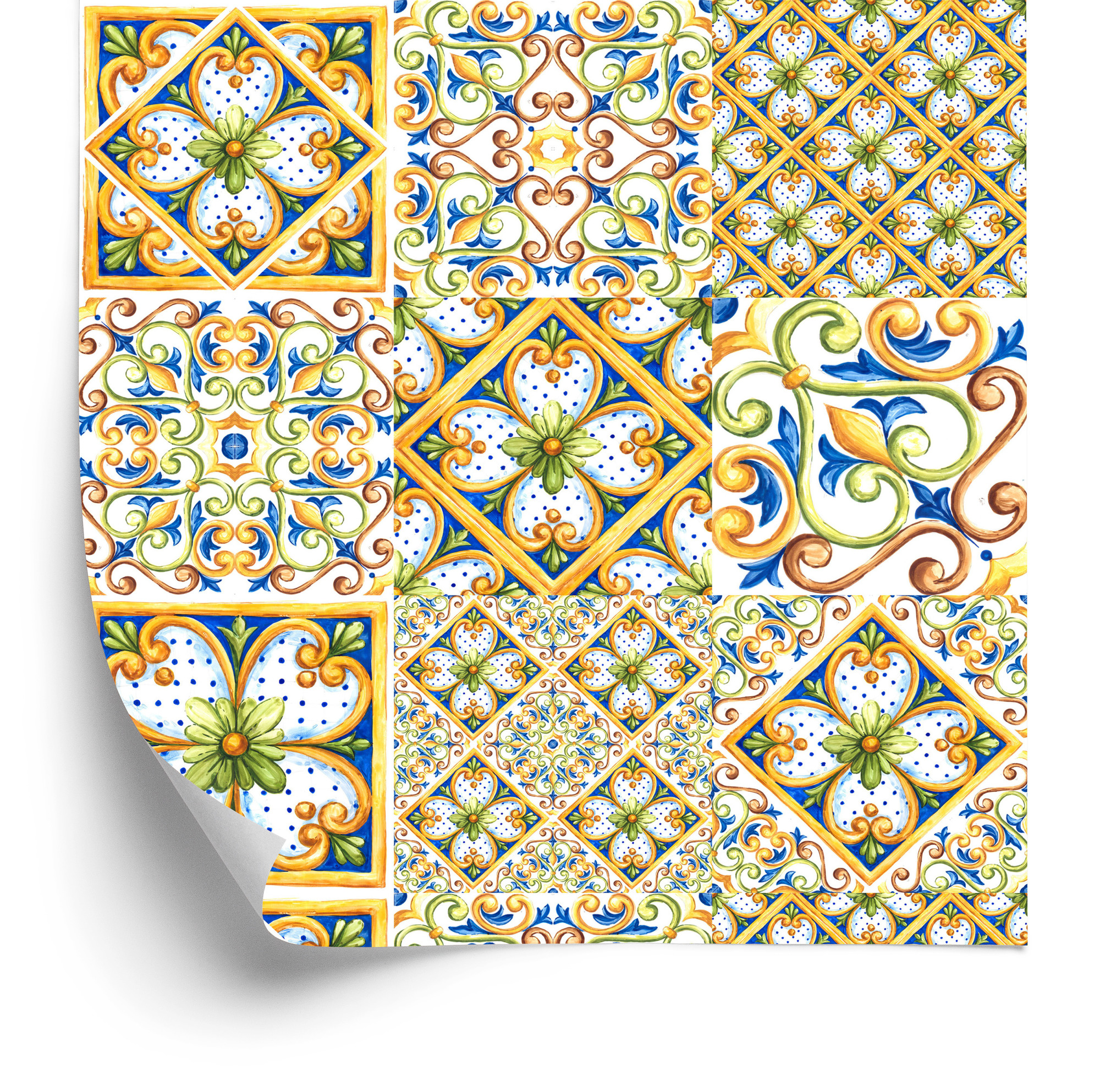 Tapete Bunte Mosaikmuster Für Den Flur