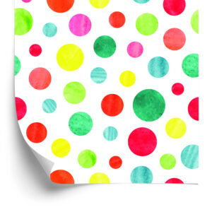 Tapete Bunte Punkte, Die Mit Aquarell Gemalt Werden