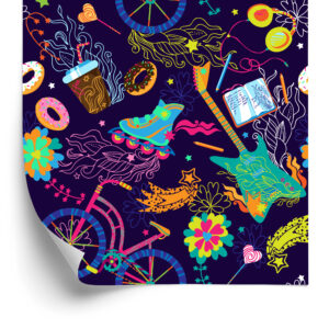 Tapete Bunte Jugendcollage