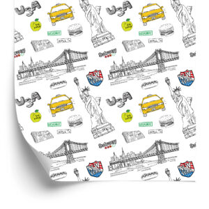 Tapete New Yorker Collage