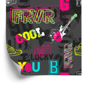 Tapete Abstrakte Jugendcollage