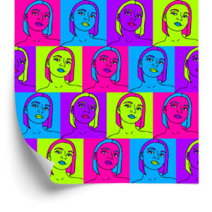 Tapete Porträts Im Pop-Art-Stil