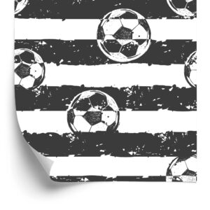 Tapete Fußball Auf Gestreiftem Hintergrund