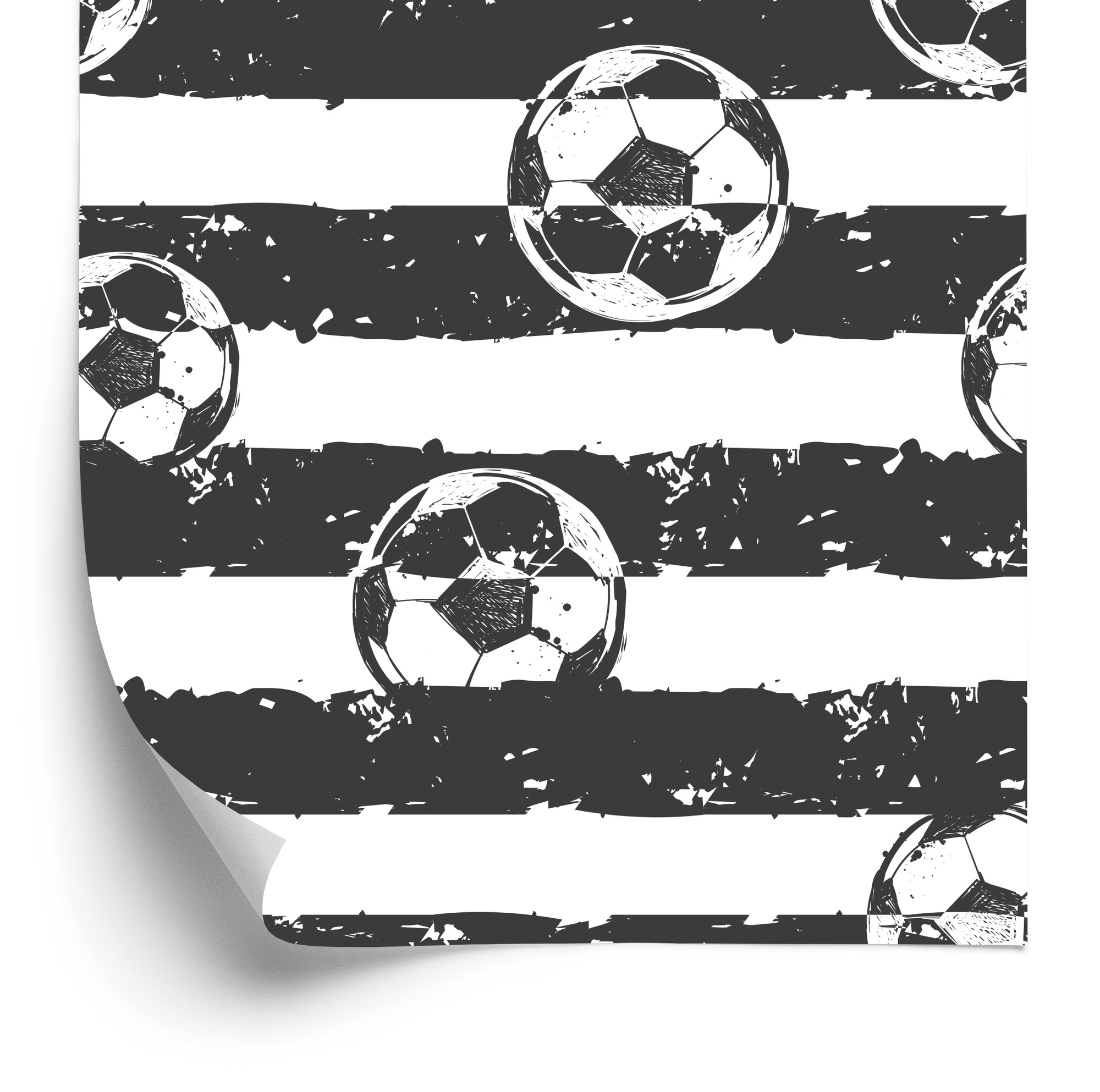 Tapete Fußball Auf Gestreiftem Hintergrund