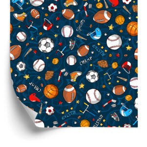 Tapete Bunte Bälle Und Sportgeräte