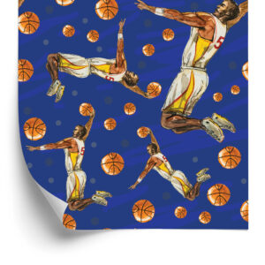 Tapete Basketballspieler In Aquarell Gemalt