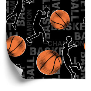 Tapete Kritzeleien Von Basketballspielern