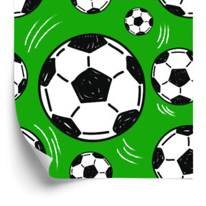 Tapete Fußbälle Auf Grünem Hintergrund