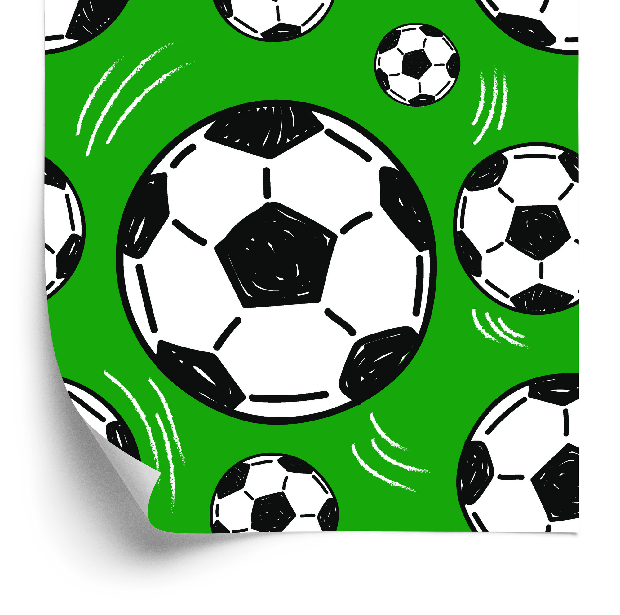 Tapete Fußbälle Auf Grünem Hintergrund