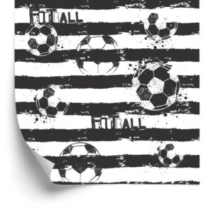 Tapete Fußbälle Im Grunge-Stil