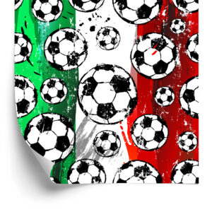 Tapete Fußbälle Auf Einem Hintergrund In Den Italienischen Farben