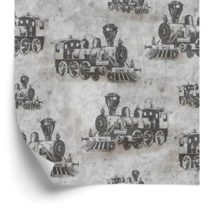 Tapete Oldtimer-Lokomotive Auf Einem Konkreten Hintergrund