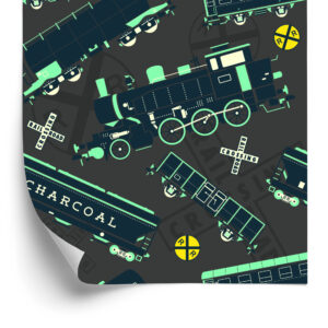 Tapete Bunte Alte Dampflokomotiven