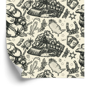 Tapete Dampflokomotiven Im Wilden Westen