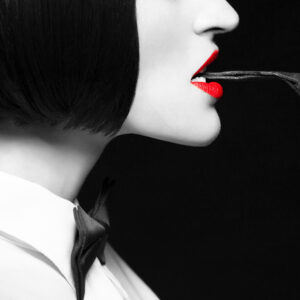 Leinwandbild Frau In Einer Muskete