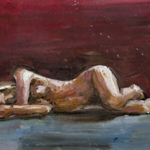 Leinwandbild Frau Mit Ölfarben Gemalt