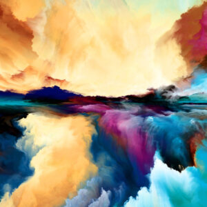 Leinwandbild Abstrakte Bunte Wolken