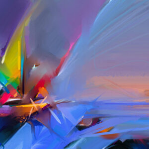 Leinwandbild Abstraktes Boot