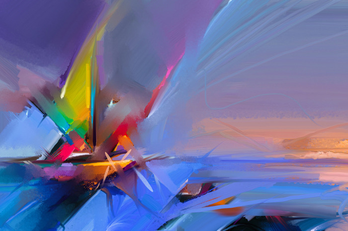 Leinwandbild Abstraktes Boot