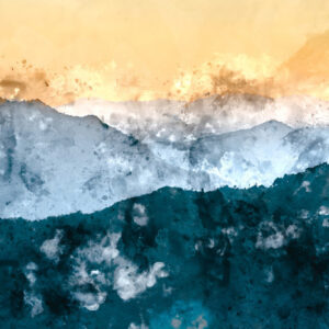 Leinwandbild Abstrakte Berglandschaft