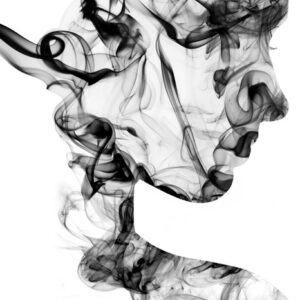 Leinwandbild Abstrakte Frau Aus Rauch