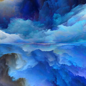 Leinwandbild Abstrakte Reflexion Von Wolken