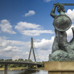 Leinwandbild Meerjungfrau In Warschau