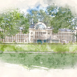 Leinwandbild Das Aquarell Royal Łazienki