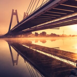 Leinwandbild Brücke Zu Ihnen. Karte. F. Macharski, Krakau