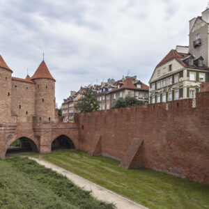 Leinwandbild Burgmauern In Warschau